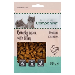 Companion Cat Crunchy Snack With Filling Kylling 55g